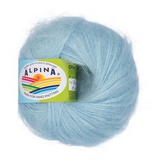 Пряжа ALPINA "GRACE" 72% супер кид мохер, 28% шелк 4 шт. х25г 210м №03 светло-голубой