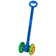 Каталка-игрушка Нордпласт Весёлые колёсики, Н-760/1, сине-зеленый