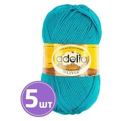 Пряжа Adelia OLIVIA (06), бирюза, 5 шт. по 100 г