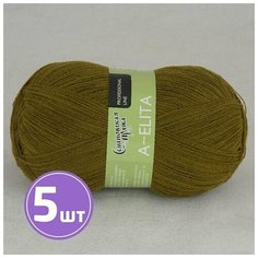 Пряжа Семеновская пряжа A-elita (1437), зеленый янтарь 5 шт. по 100 г