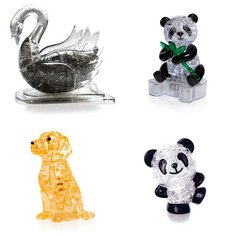 Игрушки классу Головоломка комплект 4 пазла Идея подарка классу Новый год Лебедь, Панда, Собачка, Панда Со светом Iq Toy