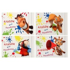 Альбом для рисования Полином "Ку-ку" 21x29.7см (А4), 160 г/м2, 40л в ассортименте