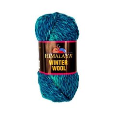 Пряжа Himalaya Winter wool, Цвет17 Синий Неоновый(5 мотков), акрил-80%, шерсть-20%