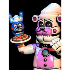 Плакат, постер на бумаге Five Nights at Freddy s/фнаф/игровые/игра/компьютерные герои персонажи. Размер 21 х 30 см