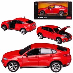 Машина металлическая 1:24 scale BMW X6, цвет красный, двери и капот открываются Rastar