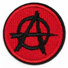 Нашивка, шеврон, патч (patch) Анархия, размер 5,3*5,3 см Нет бренда