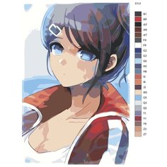 Картина по номерам T717 "Аой Асахина. Аниме Данганронпа - Danganronpa " 60x90 Brushes Paints
