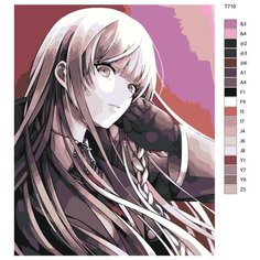 Картина по номерам T710 "Кёко Киригири. Аниме Данганронпа - Danganronpa " 40X50 Brushes Paints
