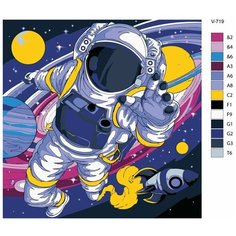 Картина по номерам V-719 "Прорыв к звездам", 40x40 см Brushes Paints