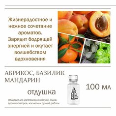 Абрикос, базилик, мандарин - отдушка для свечей и мыла (100 мл) Candle M