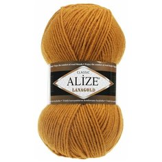 Пряжа Alize Lanagold (Ланаголд) - 3 шт Цвет: 645 горчичный 49% шерсть, 51% акрил 100г 240м