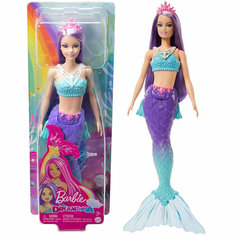 Кукла Барби Русалка Dreamtopia, сиреневые волосы, диадема Mattel
