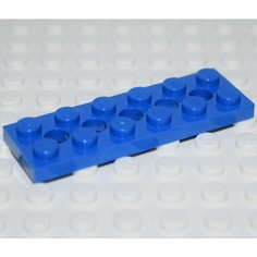 Деталь LEGO 4114027 Плитка 2X6 с круглыми отверстиями (синяя) 50 шт.