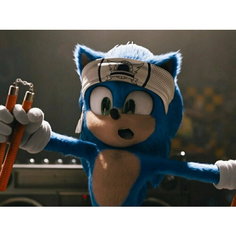 Плакат, постер на бумаге Sonic the Hedgehog/Соник в кино/игровые/игра/компьютерные герои персонажи. Размер 42 х 60 см