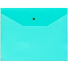 Спейс Папка-конверт на кнопке OfficeSpace А5 (190*240мм), 120мкм, пластик, полупрозрачная, зеленая