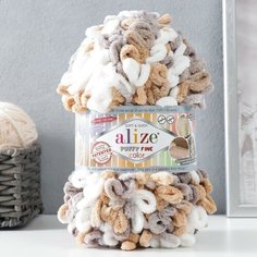 Пряжа "Puffy Fine Color" 100процентов микрополиэстер 14,5м/100гр (6403) Alize