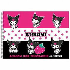 Альбом для рисования 40 листов спираль (CENTRUM) Kuromi арт.71965