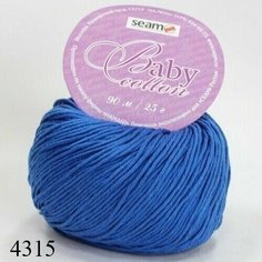 Пряжа Seam Baby Cotton Сеам Бэби коттон, 1 моток, 100% хлопок, 25 г, 90 м.