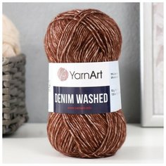 Пряжа "Denim Washed" 30% акрил 70% хлопок 130м/50гр (917 коричневый) 9554801 Yarn Art