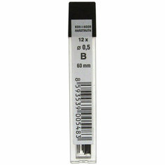 Грифели запасные 0,5 мм B KOH-I-NOOR комплект 12 шт 4152/B 415200B005PKRU