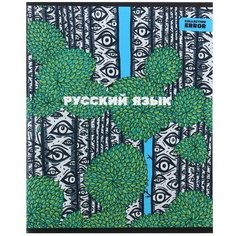 Тетрадь предметная 48 листов в линию Error "Русский язык", обложка мелованная бумага, блок офсет Проф Пресс