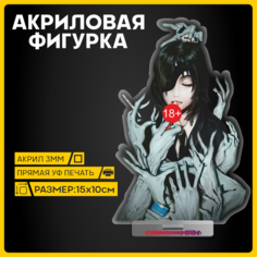 Фигурка аниме Человек бензопила из акрила статуэтка Химено 15х10см 1-я Наклейка