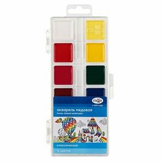 Акварель 12 цв. Классическая, медовая, без кисти, пластик. Гамма 1009194 Gamma