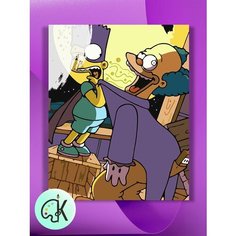Картина по номерам на холсте Симпсоны - Бартман допрос, 40 х 50 см КУЛЬТУРА ЦВЕТА