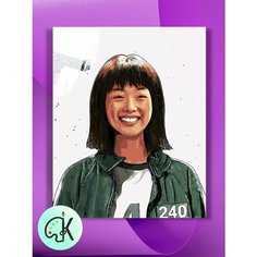 Картина по номерам на холсте Игра в кальмара - 240 Джиён, 40 х 50 см КУЛЬТУРА ЦВЕТА