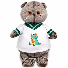 Budi Basa Мягкая игрушка Кот Басик в футболке с дракончиком 25 см Ks25-255