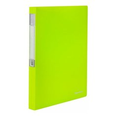 Папка файловая 40 вкладышей Brauberg Neon (А4, пластик, 25мм, 700мкм) неоновая зеленая (227452), 30шт.