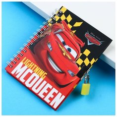 Записная книжка на замочке А6, Тачки Disney