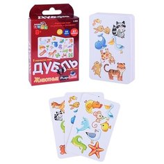 Карточная игра PlayLand "Дубль. Животные", 52 карты, 2-8 игроков, в коробке (L-243)