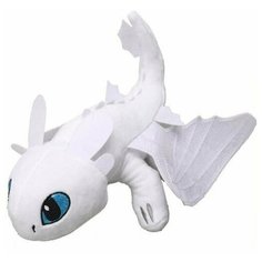 Игрушка мягкая Беззубик дракон-фурия 25 см (белая), Нет бренда