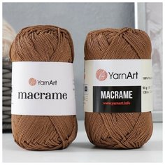 Пряжа "Macrame Макраме" 100% полиэстер 130м/90гр (151 коричневый) Yarn Art