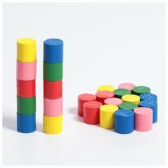 Деревянный конструктор «Цилиндры» 25 шт. Без бренда