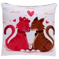 Мягкая игрушка-подушка «Котики», 27×27 см Прима Тойс