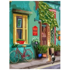 Алмазная мозаика на подрамнике с полным заполнением «Уютная улочка», 30х40см Школа талантов