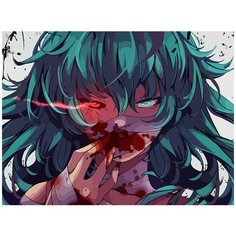 Картина по номерам на холсте Токийский Гуль (Кэн Канэки, Тока Кирисима, Ридзэ, Нисики) - 8015 Г 30x40