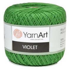Пряжа YarnArt VIOLET для вязания 282 м, 50 г, 6 шт, №6332 (зеленый)