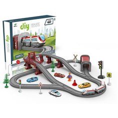 Железная дорога Junfa с ландшафтным дизайном, не менее 80 деталей