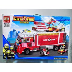 Конструктор ZHBO City Fire 6640 Огромная пожарная машина (1143 детали)