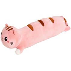 Мягкая игрушка подушка Кот сосиска/ кот лежащий/ длинный кот, розовый, 100 см Sun Toys