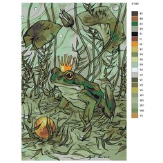 Картина по номерам X-383 "Царевна Лягушка" 60x90 Brushes Paints