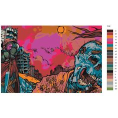Картина по номерам Y-92 " Зомби " 60x90 Brushes Paints