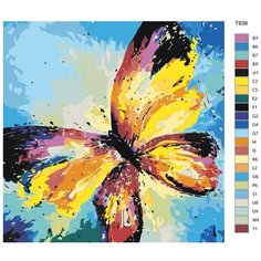 Картина по номерам T939 "Бабочка" 40x40 Brushes Paints