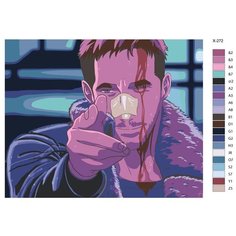 Картина по номерам X-272 "Фильм Бегущий по лезвию 2049. Райан Гослинг - офицер LAPD Кей" 40х50 Brushes Paints