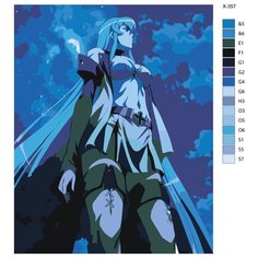 Картина по номерам X-357 "Аниме Убийца Акамэ. Эсдес" 60x80 Brushes Paints
