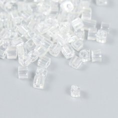 Арт Узор Бисер стекло 6/0 "Кубик. Прозрачный" 10 гр