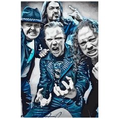 Картина по номерам на холсте Музыка Metalica Джеймс Хетфилд - 6312 В 60x40